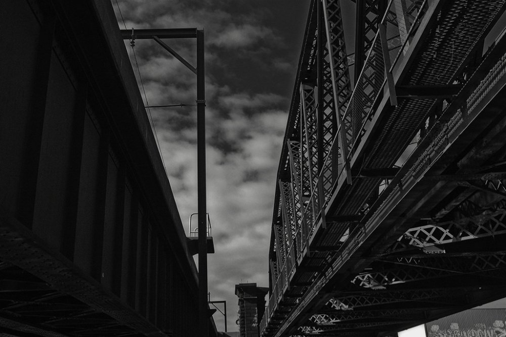 Railway bridge over Maribyrnong river
